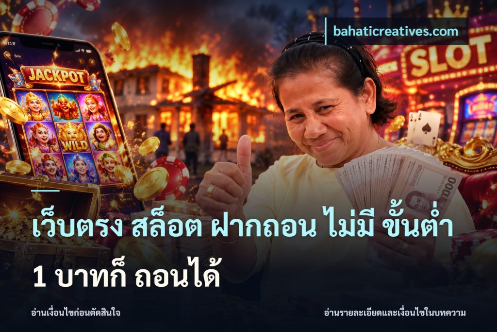 เว็บตรง สล็อต ฝากถอน ไม่มี ขั้นต่ำ 1 บาทก็ ถอนได้