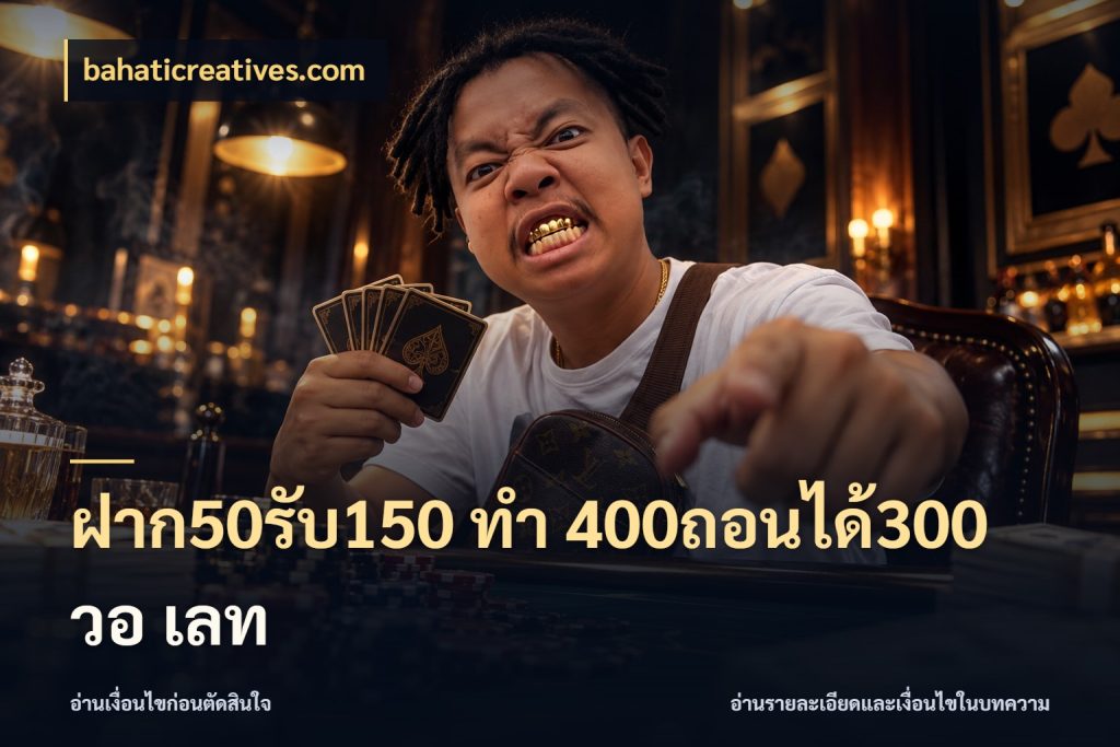 ฝาก50รับ150 ทํา 400ถอนได้300 วอ เลท bahaticreatives.com เปิดมุมโปรให้เข้ากับเกมแนวโปรด