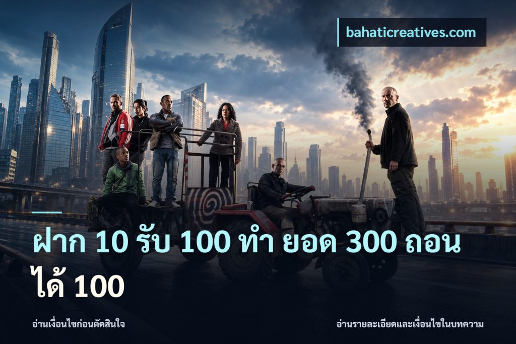ฝาก 10 รับ 100 ทํา ยอด 300 ถอนได้ 100