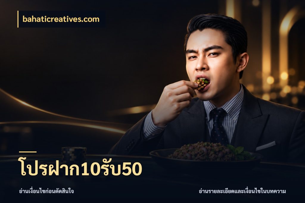 โปรฝาก10รับ50 จับประเด็นยอดรับก่อนเลือกความสนุก ในมุม bahaticreatives.com