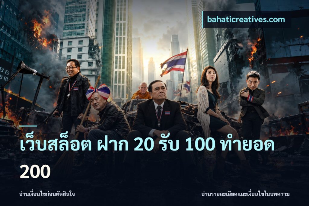 เว็บสล็อต ฝาก 20 รับ 100 ทำยอด 200
