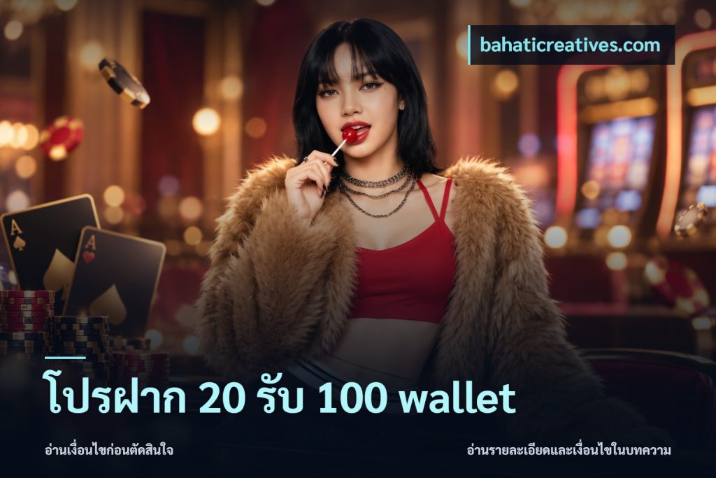 โปรฝาก 20 รับ 100 wallet