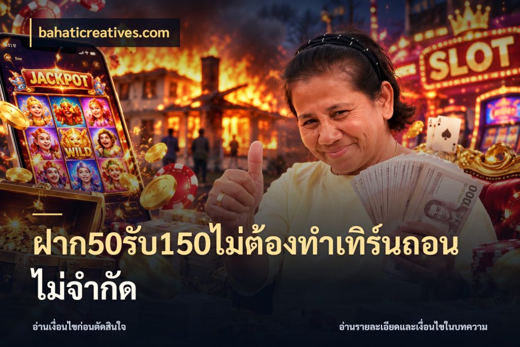 ฝาก50รับ150ไม่ต้องทําเทิร์นถอนไม่จํากัด จุดเด่นของเครดิตที่คนชอบเกมอยากรู้ สไตล์ bahaticreatives.com