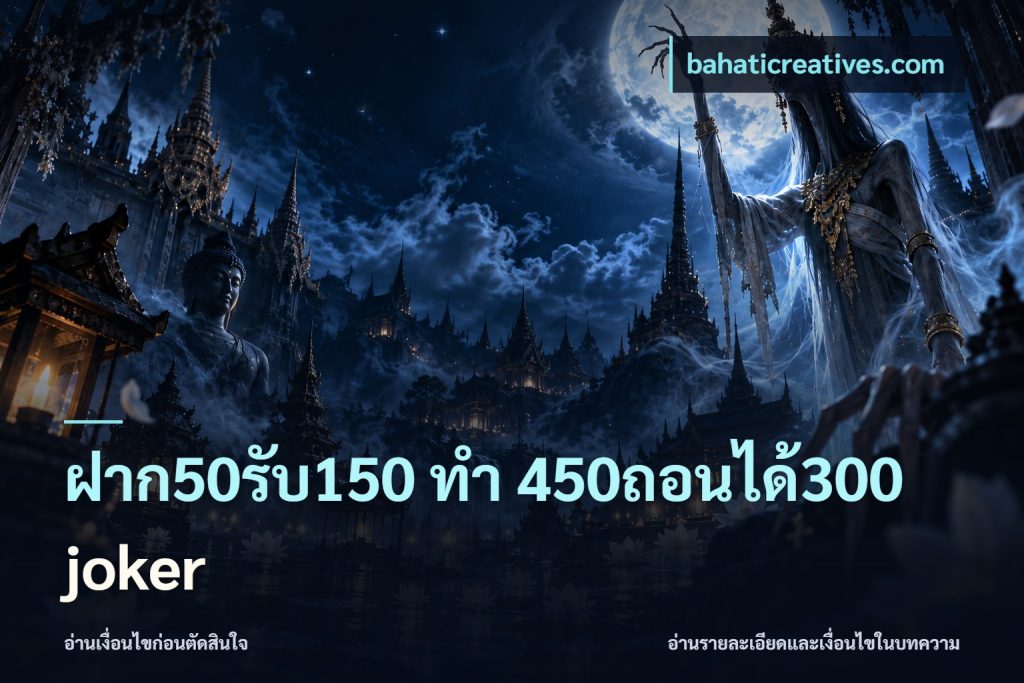 ฝาก50รับ150 ทํา 450ถอนได้300 joker