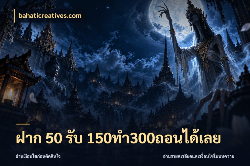 ฝาก 50 รับ 150ทำ300ถอนได้เลย เครดิตกับรูปแบบโปรที่ตรงใจ ในมุม bahaticreatives.com