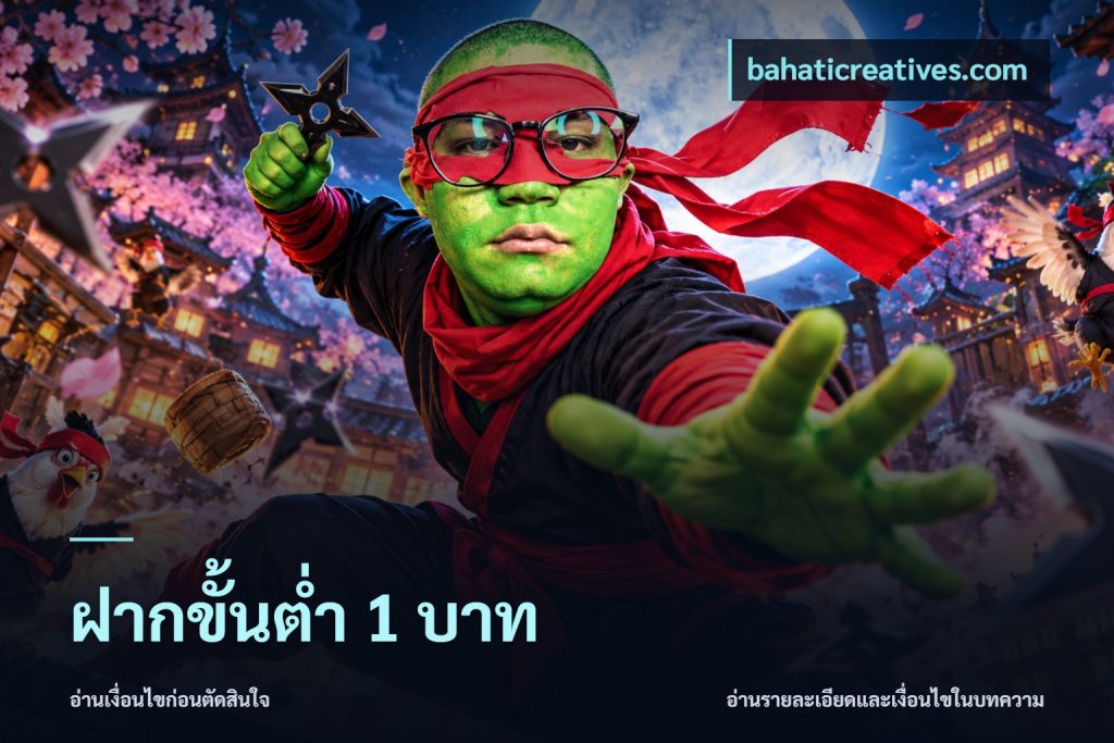 ฝากขั้นต่ำ 1 บาท