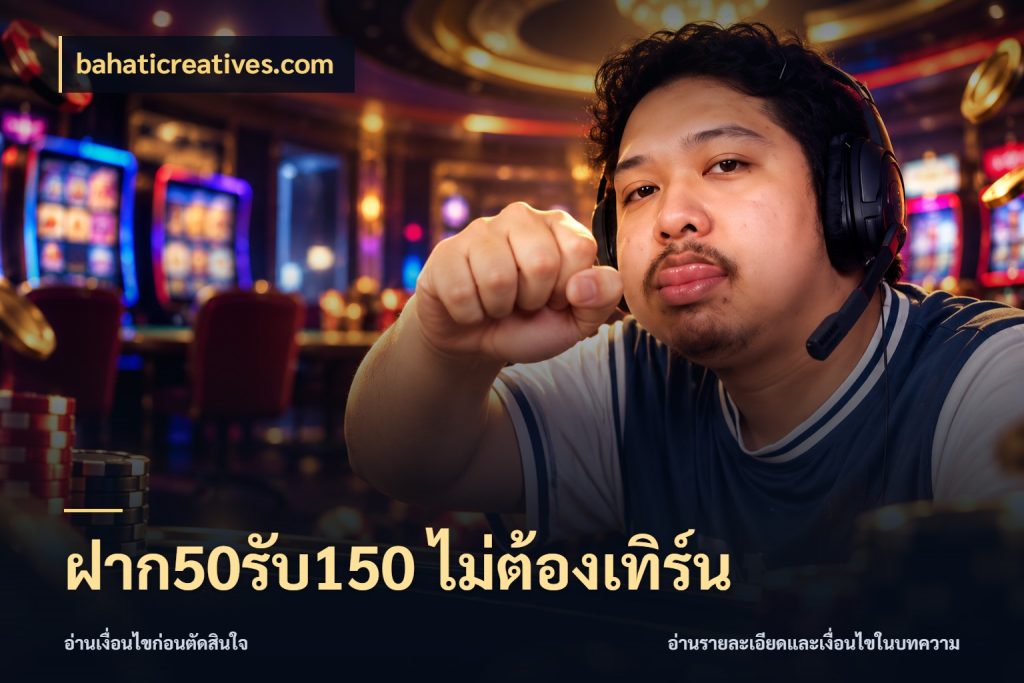 ฝาก50รับ150 ไม่ต้องเทิร์น ยอดฝากและยอดรับในมุมของคนชอบลุ้น กับ bahaticreatives.com