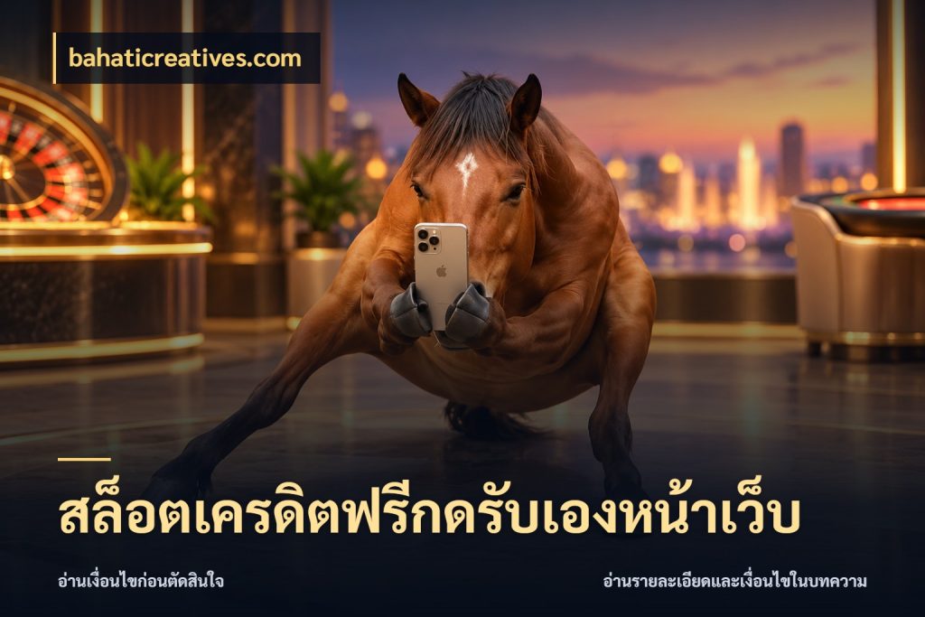 สล็อตเครดิตฟรีกดรับเองหน้าเว็บ เลือกสไตล์ความสนุกจากรูปแบบเครดิต กับ bahaticreatives.com