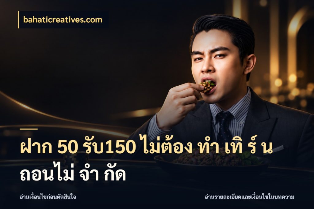 ฝาก 50 รับ150 ไม่ต้อง ทํา เทิ ร์ น ถอนไม่ จํา กัด bahaticreatives.com สนุกกับตัวเลือกโปรในสไตล์ของคุณ