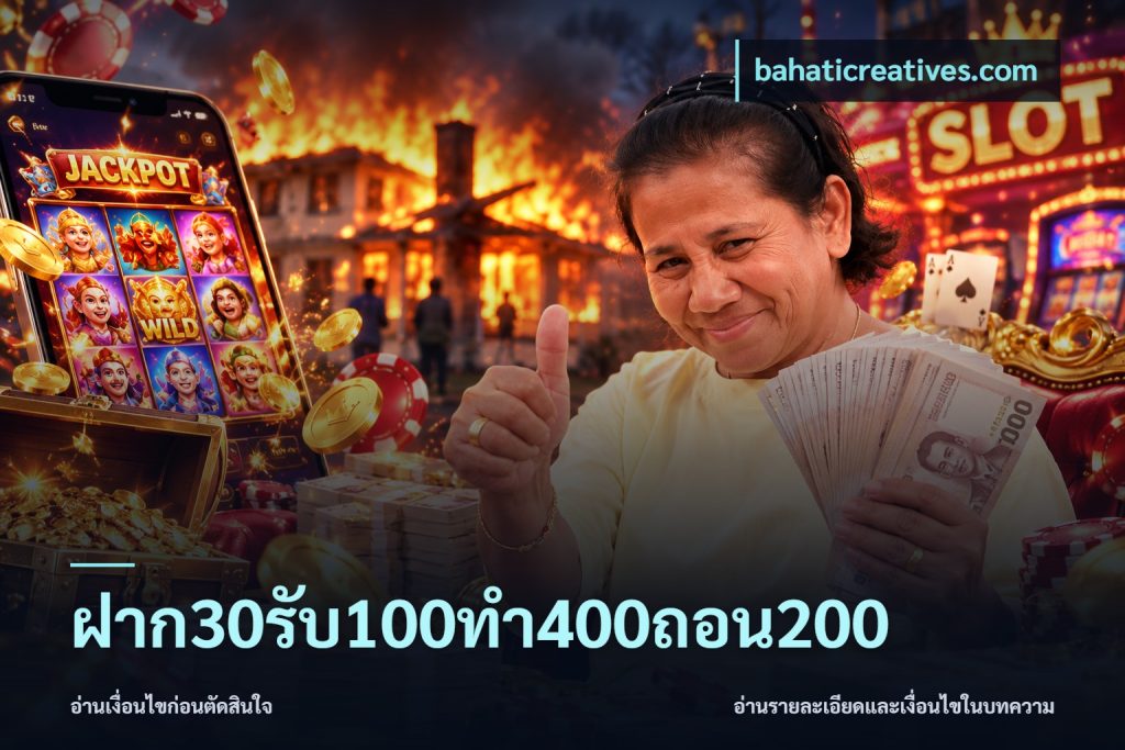 ฝาก30รับ100ทํา400ถอน200