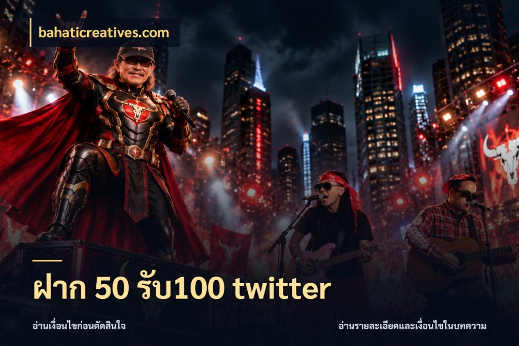 ฝาก 50 รับ100 twitter โปรกับเกมที่ชอบเลือกให้ตรงสไตล์ ในมุม bahaticreatives.com