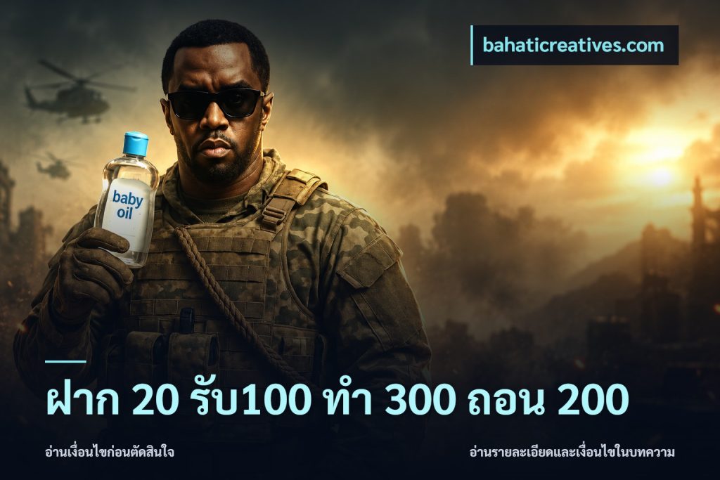 ฝาก 20 รับ100 ทํา 300 ถอน 200