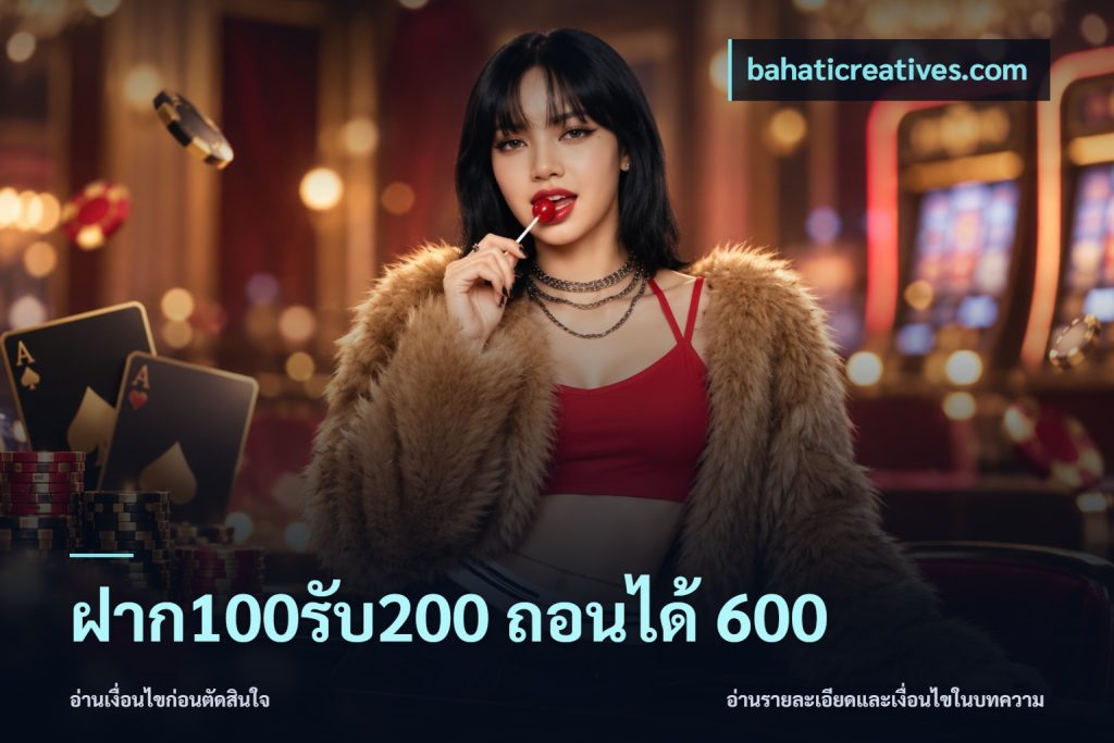 ฝาก100รับ200 ถอนได้ 600