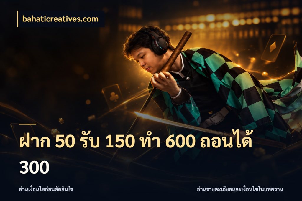ฝาก 50 รับ 150 ทํา 600 ถอนได้ 300 bahaticreatives.com เปิดมุมโปรให้เข้ากับเกมแนวโปรด