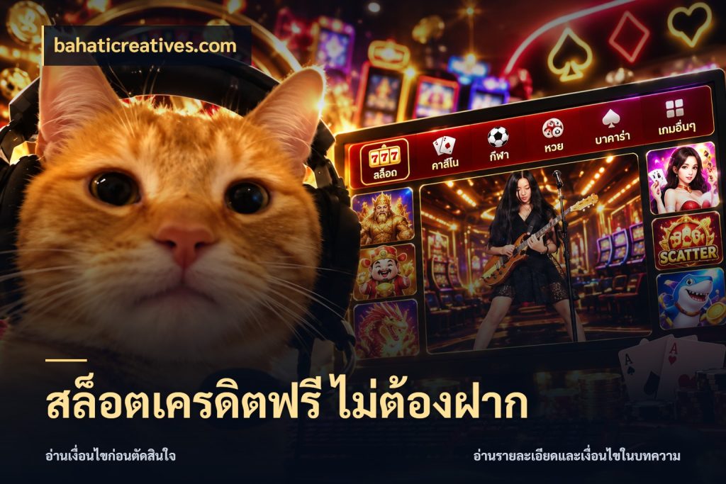 สล็อตเครดิตฟรี ไม่ต้องฝาก สีสันของเครดิตฟรีและเกมแนวที่ชอบ กับ bahaticreatives.com