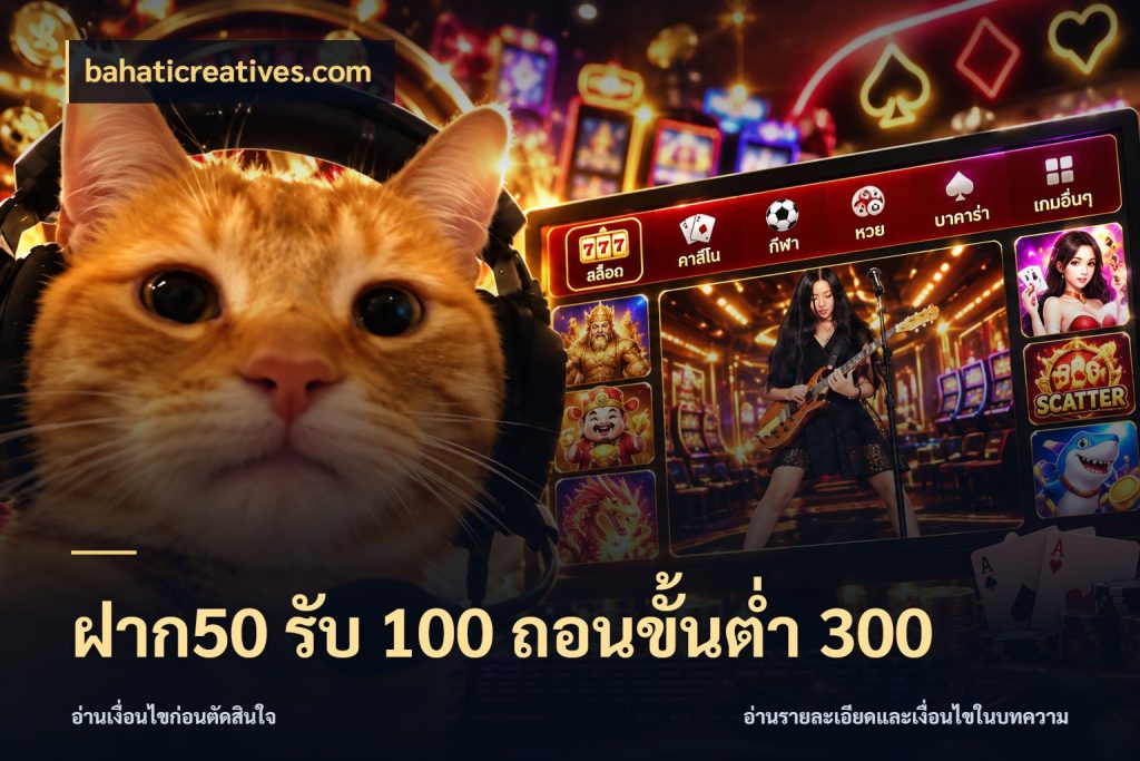 ฝาก50 รับ 100 ถอนขั้นต่ํา 300 bahaticreatives.com จับประเด็นยอดรับก่อนเลือกความสนุก