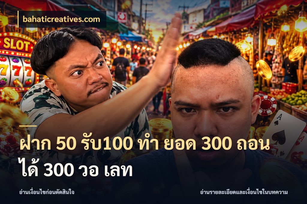 ฝาก 50 รับ100 ทํา ยอด 300 ถอนได้ 300 วอ เลท bahaticreatives.com รูปแบบโบนัสกับสิทธิ์ของสายเกม
