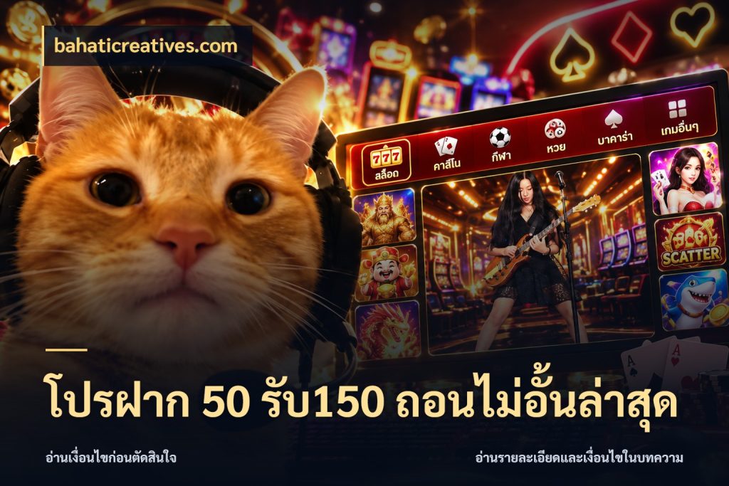 โปรฝาก 50 รับ150 ถอนไม่อั้นล่าสุด รูปแบบโบนัสกับสิทธิ์ของสายเกม สไตล์ bahaticreatives.com