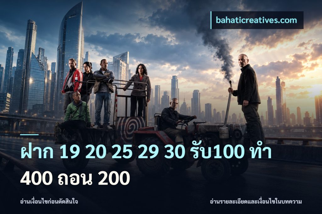 ฝาก 19 20 25 29 30 รับ100 ทำ 400 ถอน 200