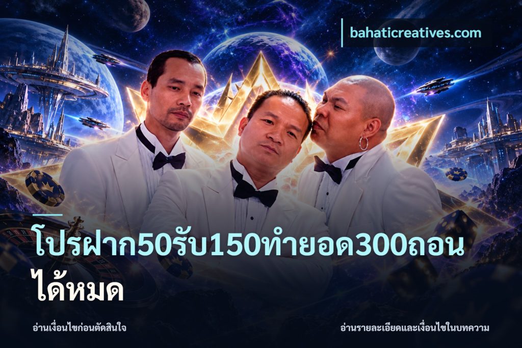 โปรฝาก50รับ150ทํายอด300ถอนได้หมด