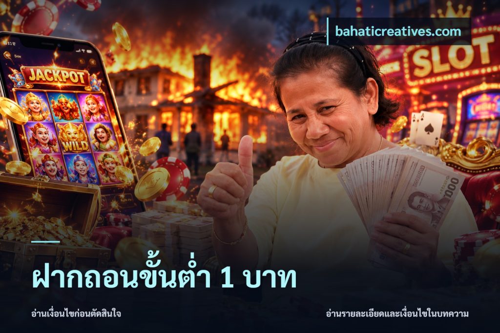 ฝากถอนขั้นต่ำ 1 บาท