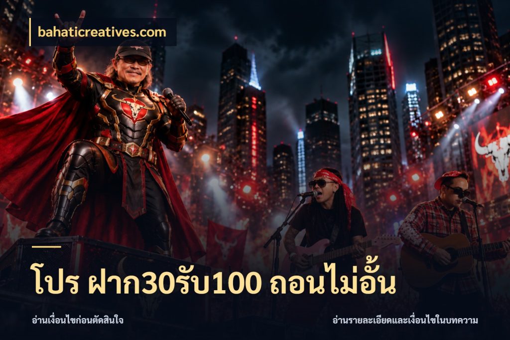 โปร ฝาก30รับ100 ถอนไม่อั้น bahaticreatives.com โปรยอดรับที่สายเกมสนใจ