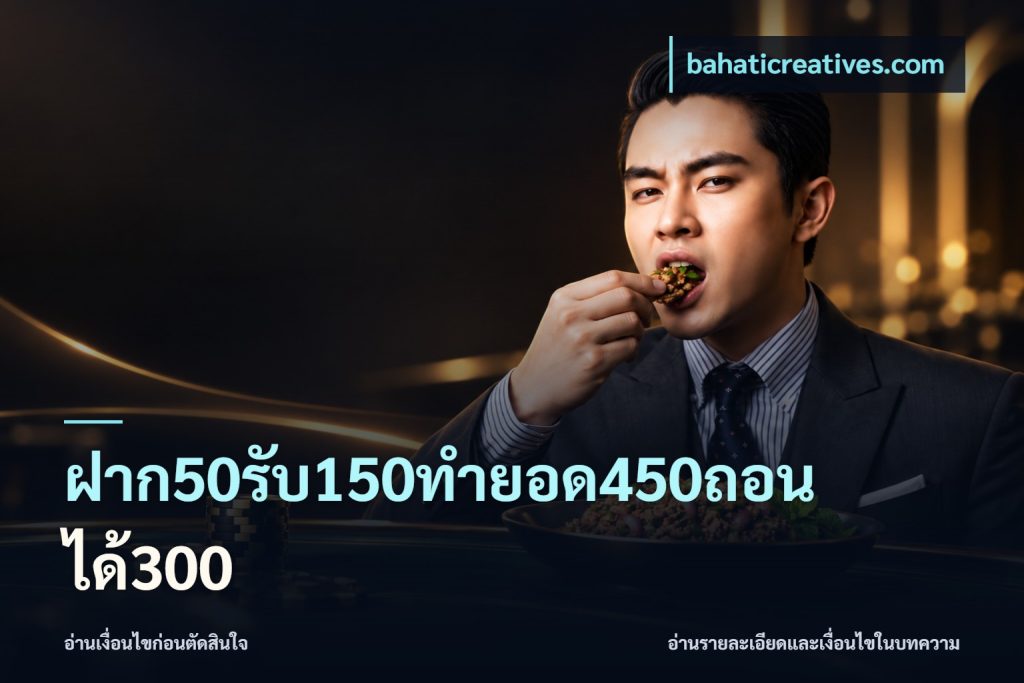 ฝาก50รับ150ทำยอด450ถอนได้300