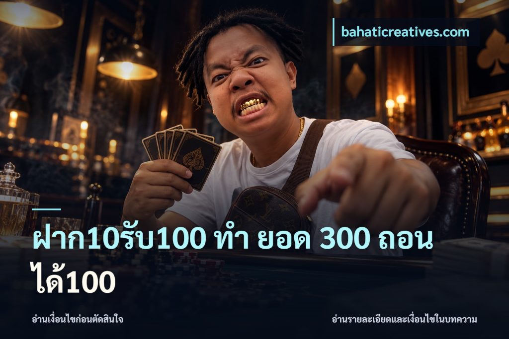 ฝาก10รับ100 ทํา ยอด 300 ถอนได้100