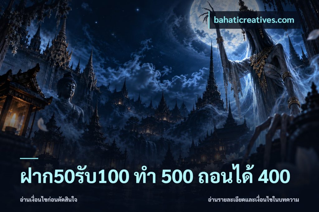 ฝาก50รับ100 ทํา 500 ถอนได้ 400