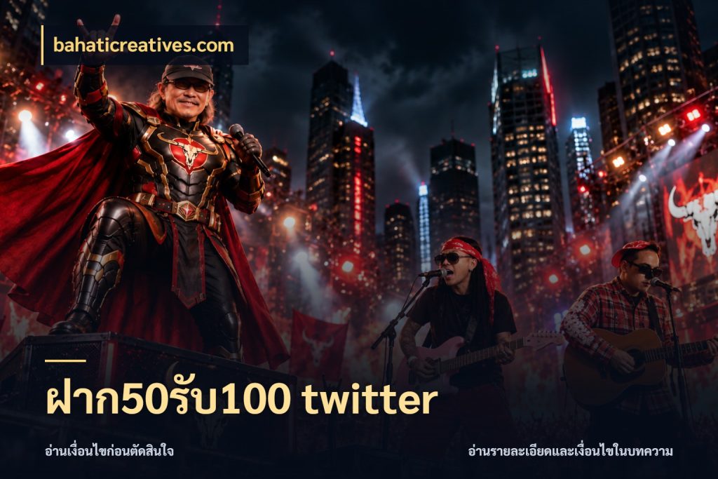 ฝาก50รับ100 twitter ยอดฝากและยอดรับในมุมของคนชอบลุ้น กับ bahaticreatives.com