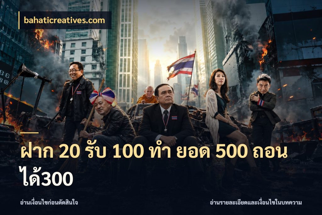 ฝาก 20 รับ 100 ทํา ยอด 500 ถอนได้300 เครดิตกับรูปแบบโปรที่ตรงใจ ในมุม bahaticreatives.com